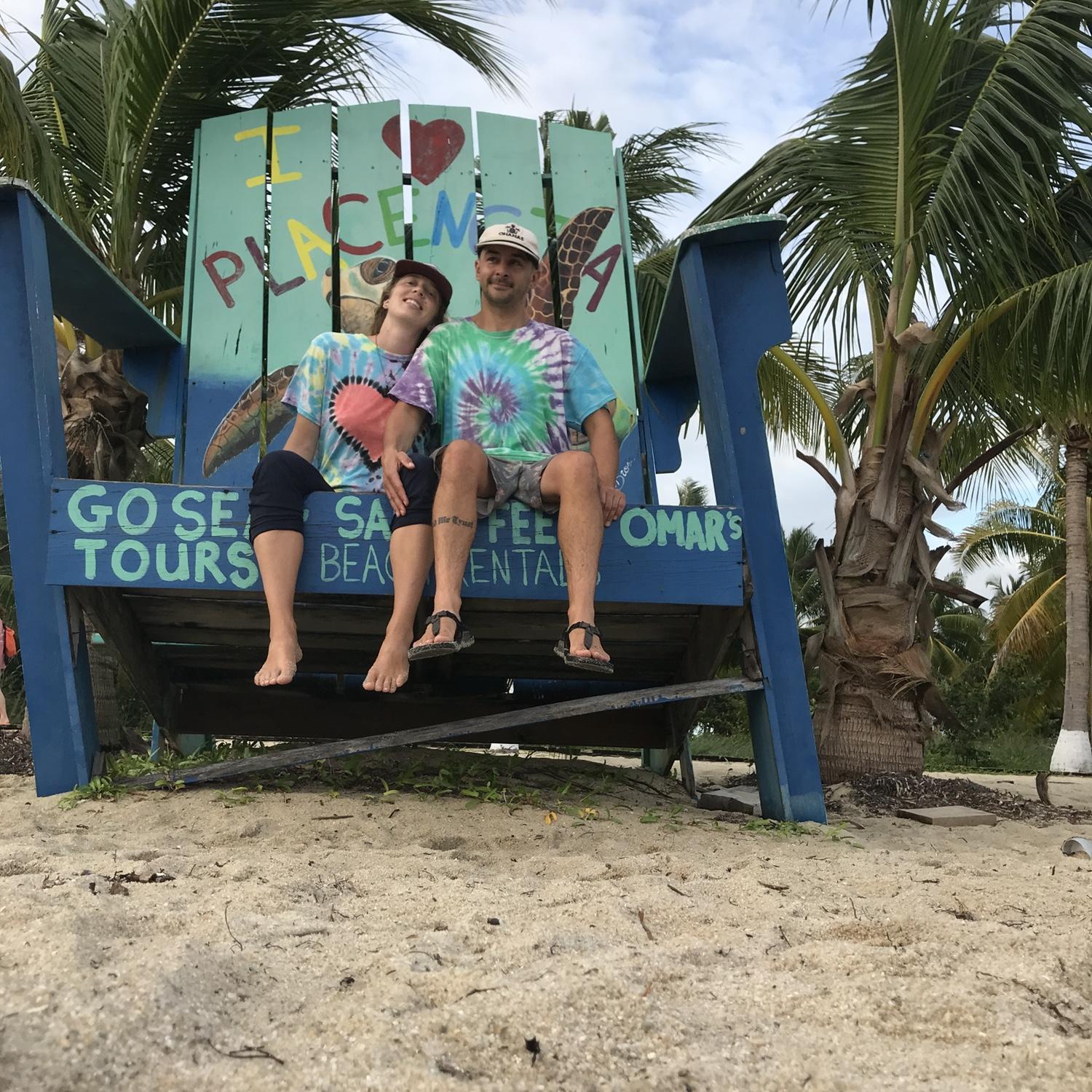 Mishael and Will in Placencia Belize fall of 2024.