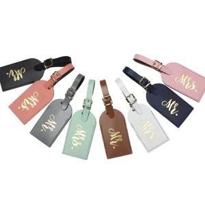 Mr. & Mrs. Luggage tags (Mrs. Pink and Mr. Brown)
