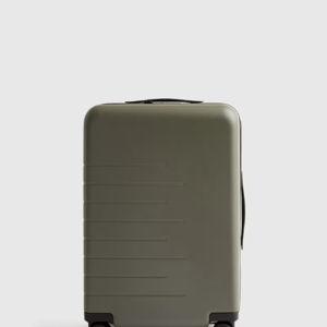 Expandable Carry-On Suitcase in Olive