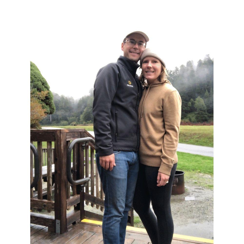 On our trip to the Redwoods where we got engaged
