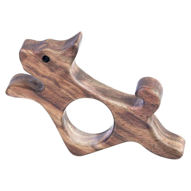 Walnut Dog Book Page Holder, Smooth Finish Wood Book Holder for Reading, Ideal Book Reader Gifts, Book Worm Gifts for Women, Thumb Book Page Holder - for Book Lovers & Literary Gifts (Small)