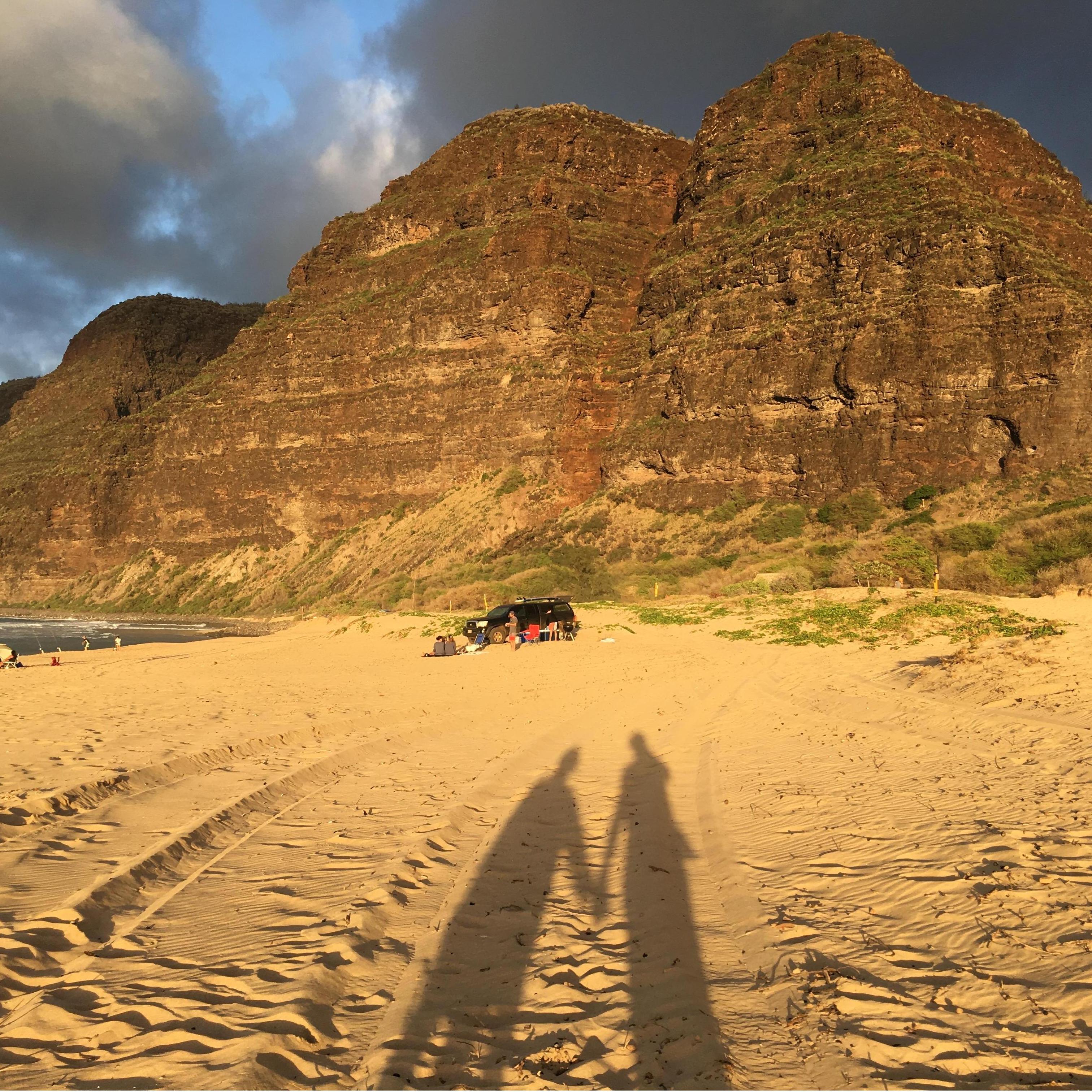 On the west coast of Kauai, about to watch the sunset