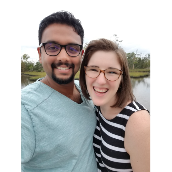 Sidd met Elizabeth for the first time in July of 2018. This was their first picture together, taken while visiting the Aquarium at Harker’s Island in NC with our friends for a weekend.