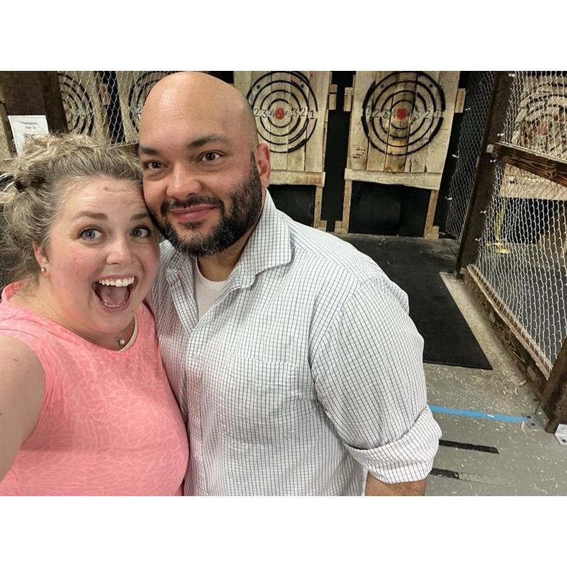 Before she ever told him she had always wanted to go axe throwing, he planned this date because he intuitively knew she would love it.