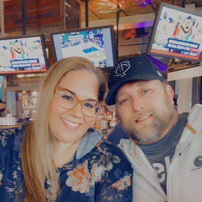 One of our many Saturday dates, playing Bingo!