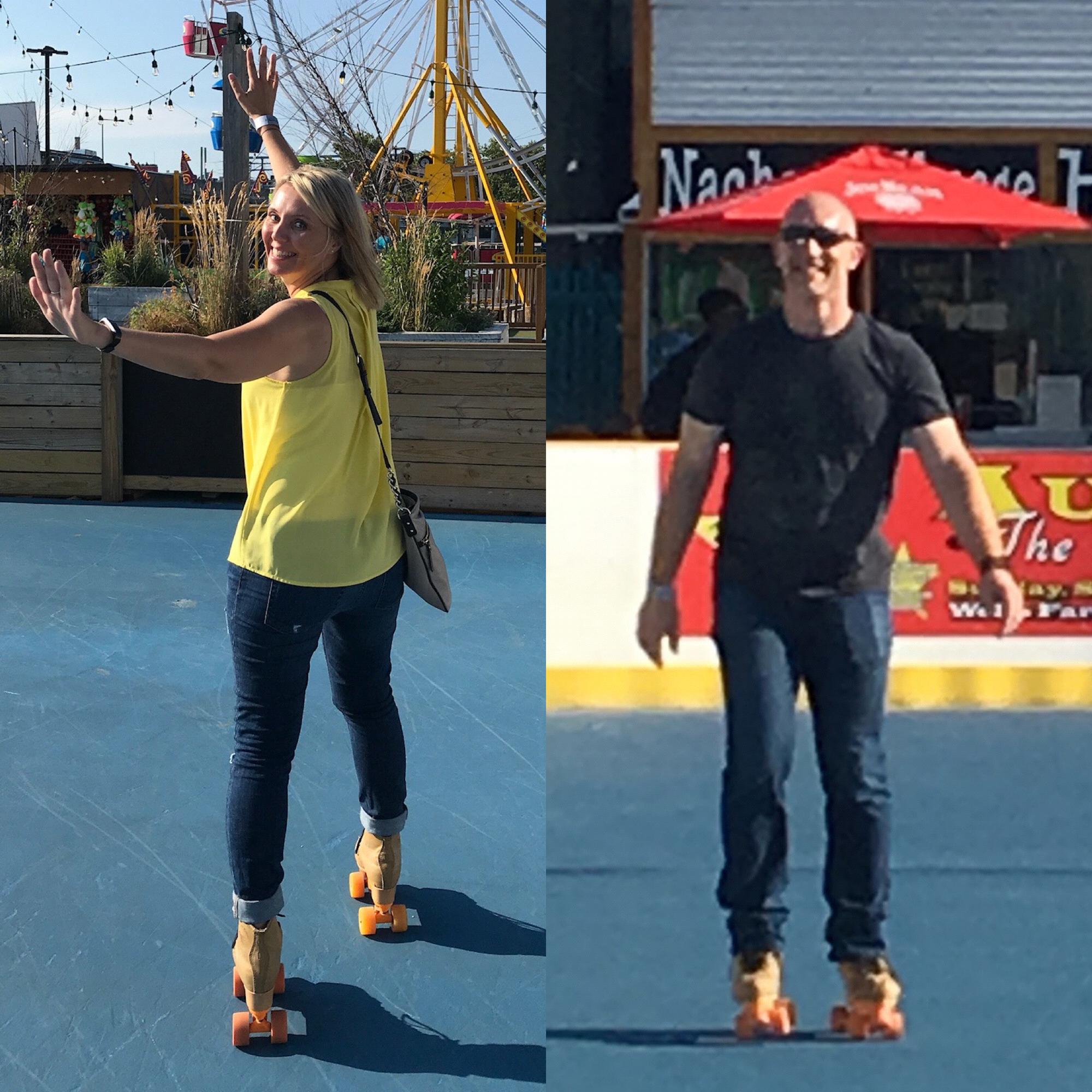 There are no words for how much we laughed this day. Jason on roller skates... ask to view Sheila's live action shots of Jason. 😂