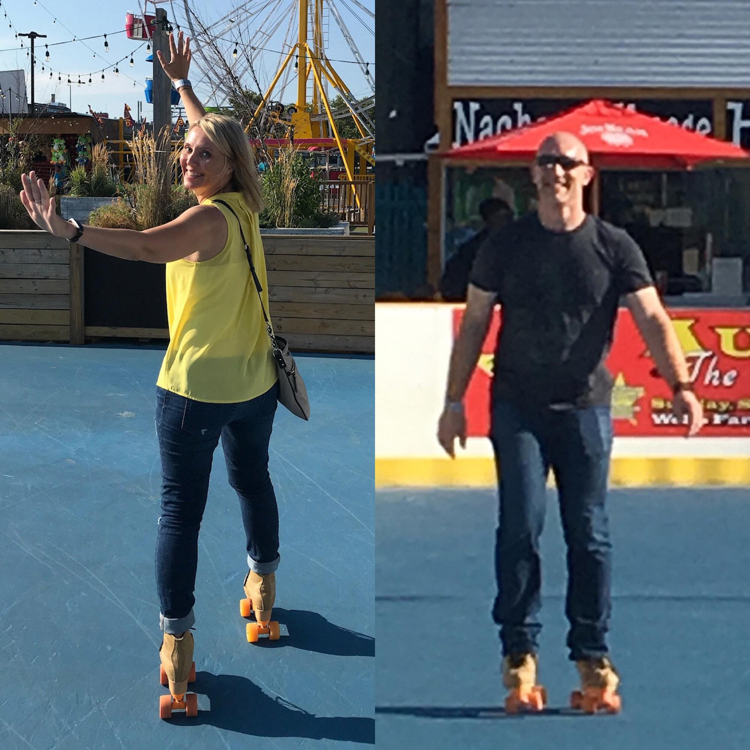 There are no words for how much we laughed this day. Jason on roller skates... ask to view Sheila's live action shots of Jason. 😂