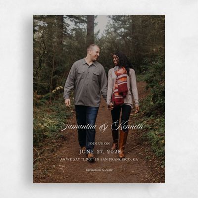 Sage Mist, Green Wedding Save the Date - Venado Photo