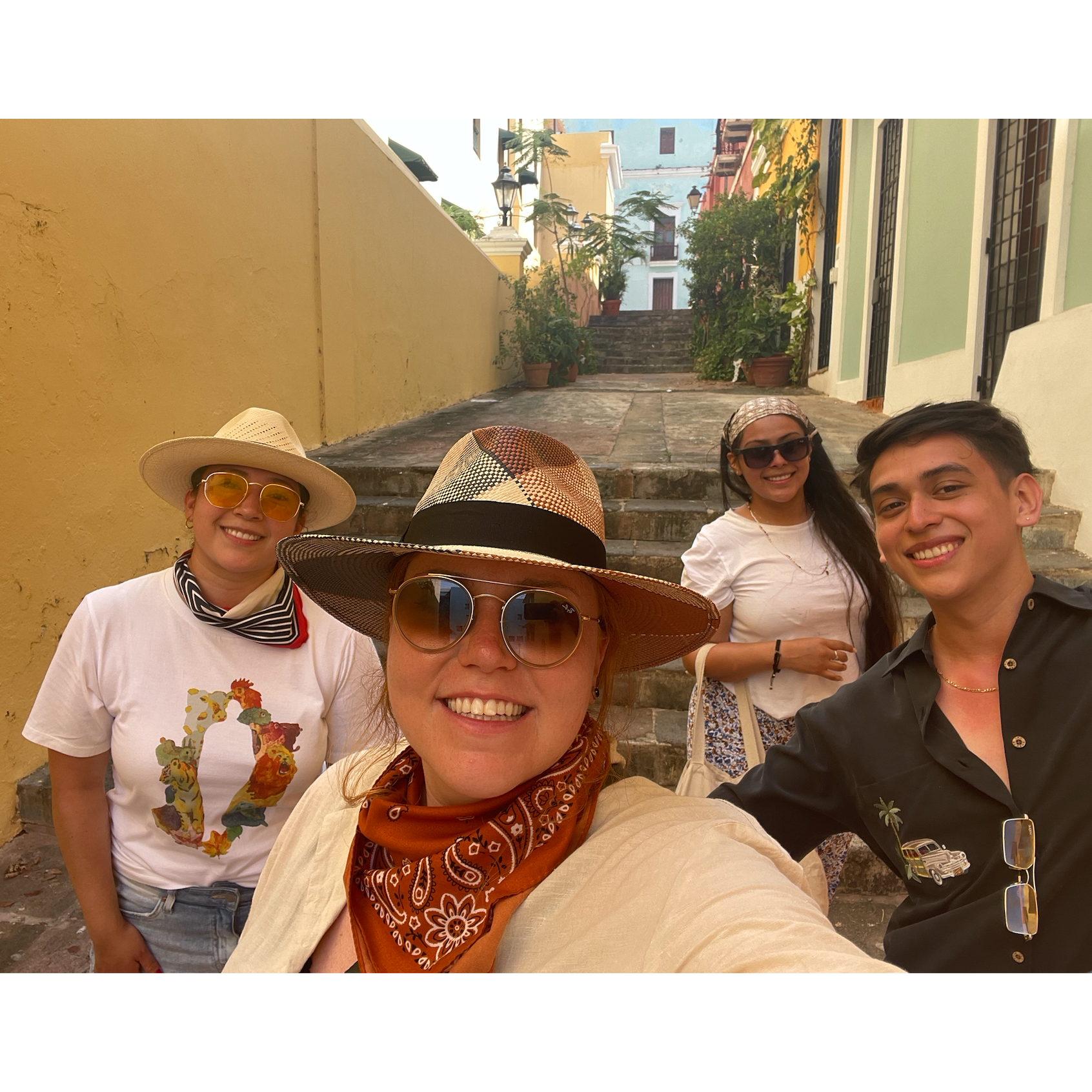 June 2021: Exploring the streets of Puerto Rico for Chelsea's graduation.
Shirley, Alexa, Chelsea & Alexis