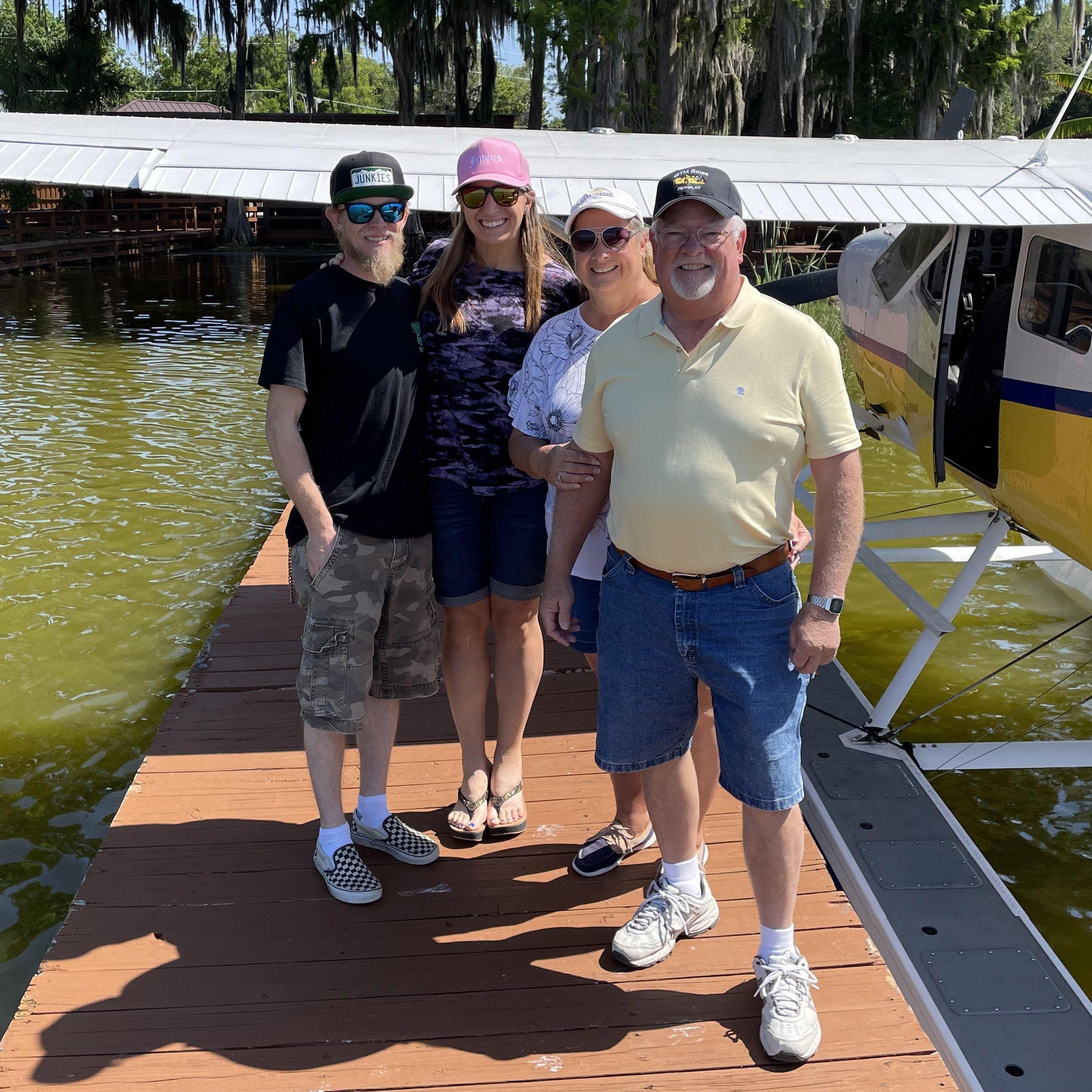 Embarking on an airborne pub crawl in Florida with Griff and Nancy, 2021