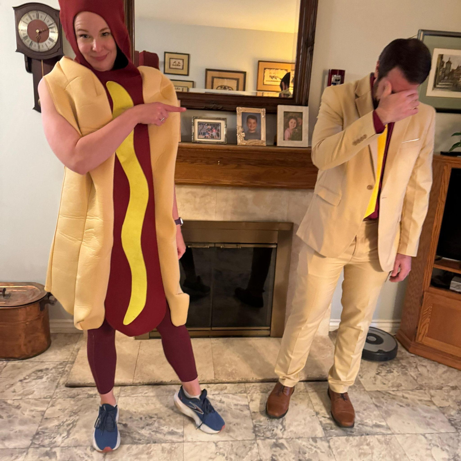 He looks like a hotdog!