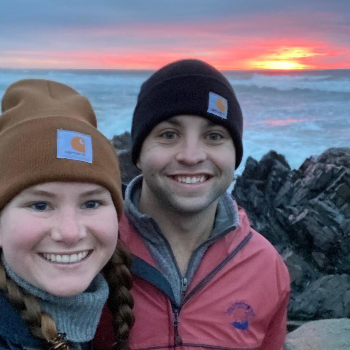 Sunrise in Oguinquit, ME when we captured one of Mike's groomsmans engagement on Marginal Way!
