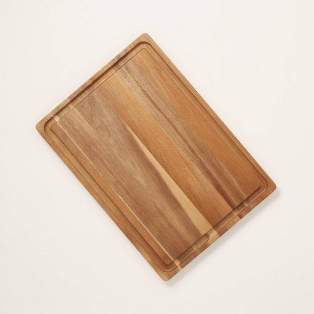 13" x 18" Wood Cutting Board with Juice Well Brown - Hearth & Hand™ with Magnolia