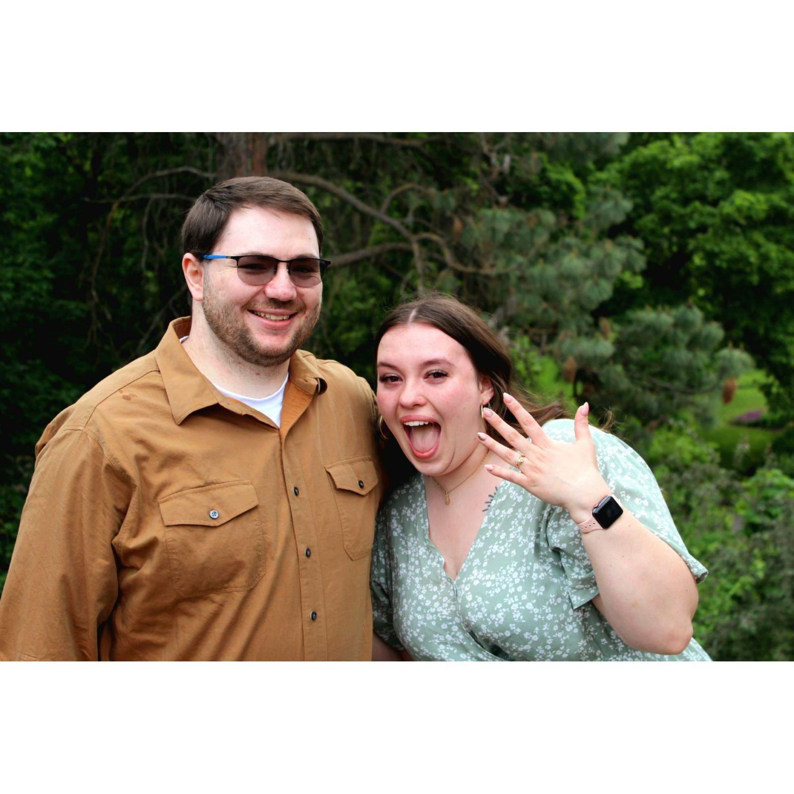 First picture after getting engaged!