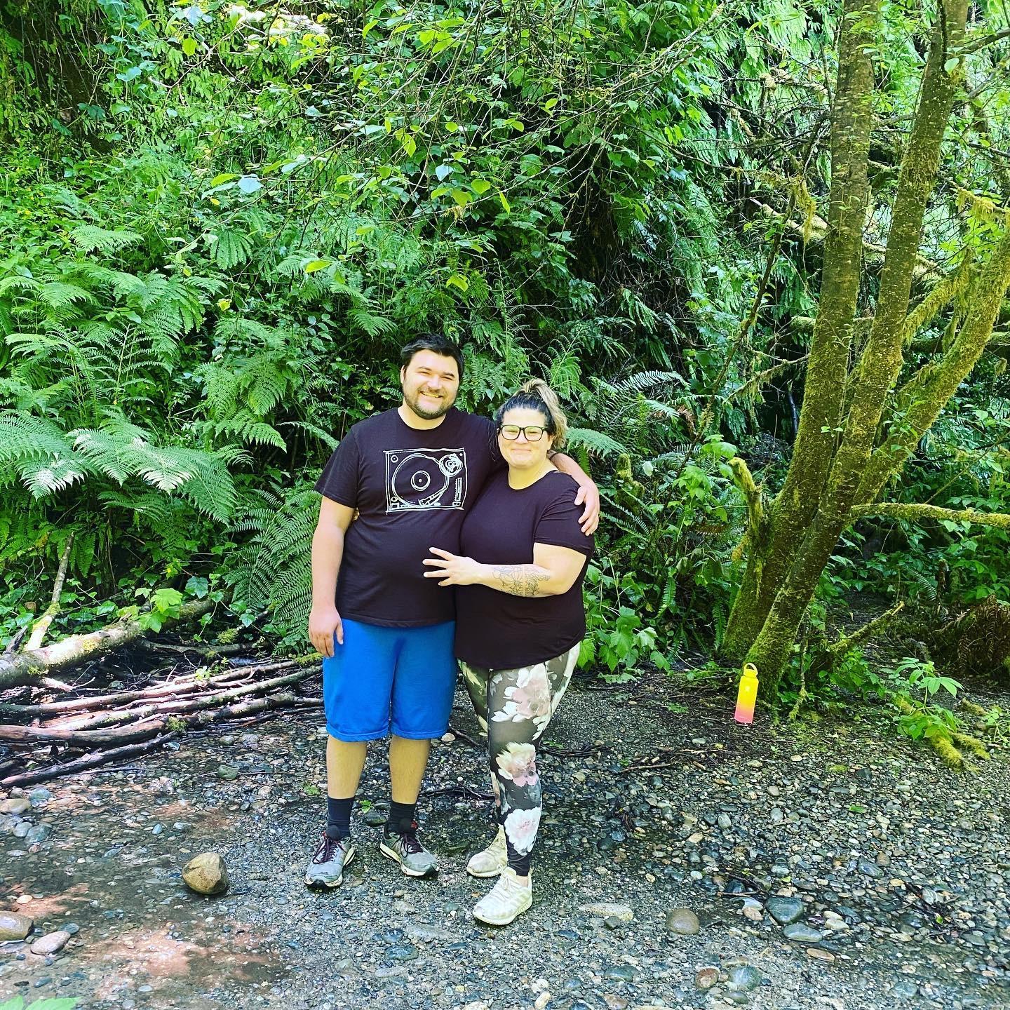 Hiking at Fern Canyon.