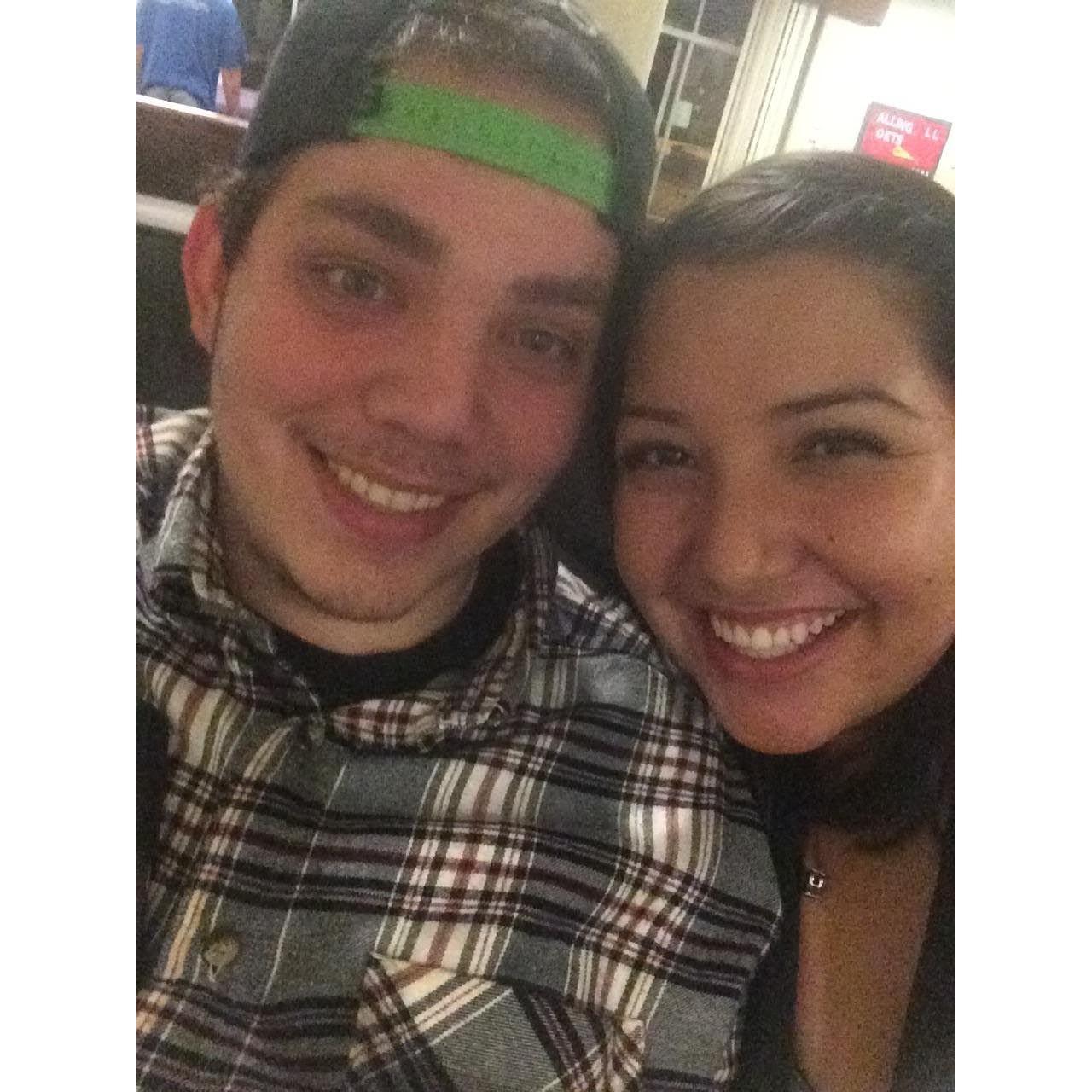 We were just babies. We took this shortly after we started dating in October of 2014.