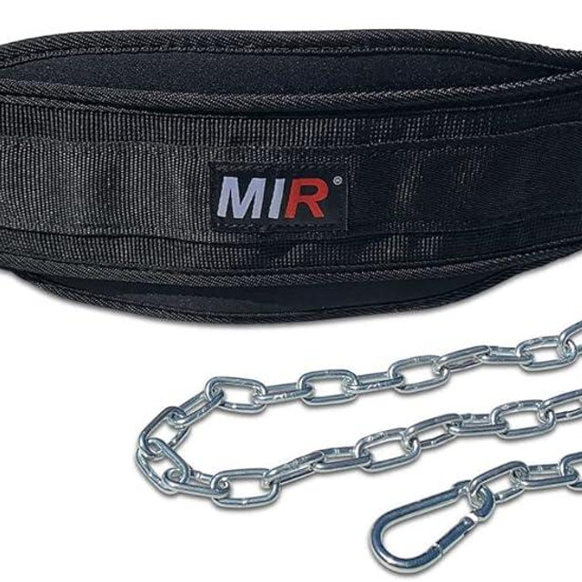 Mir Dip belt With 36" - 38" chain, 500lbs - 650lbs weight capacity, Weight lifting for dips and pullups