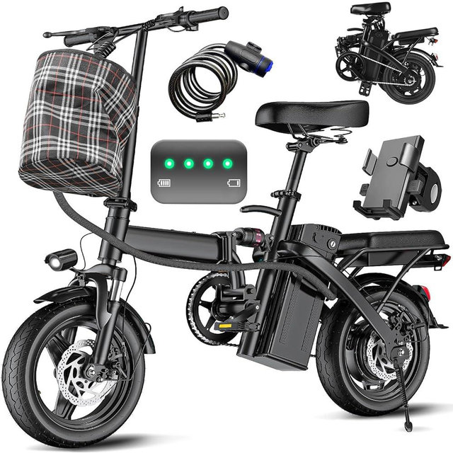 Electric Bike for Adults, 26" Commuter Ebikes with 7-Speed Gears, 25MPH Lightweight E Bike, 720W Peak Motor, 375Wh Removable Battery, 50 Miles Range, Electric Mountain Bicycles for All Terrain