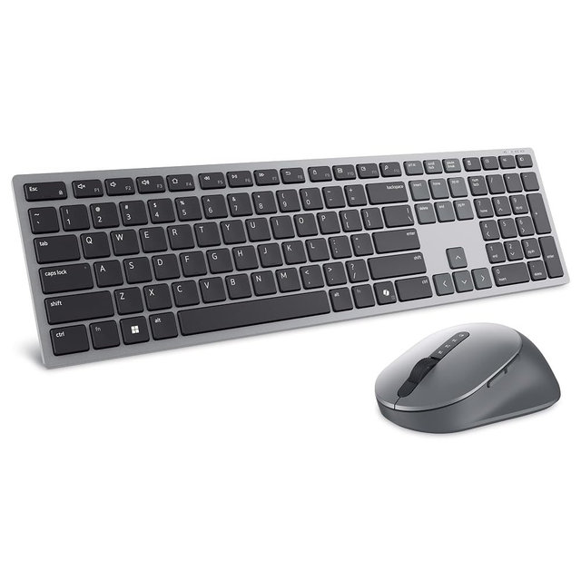 Dell Premium Wireless Keyboard and Mouse - KM720 - USB wireless receiver, 12 programmable keys of F1-F12, Mouse Buttons Qty 7, DPI. 1000, 1600 (default), 2400, 4000, Advanced Exchange Service - 1 year