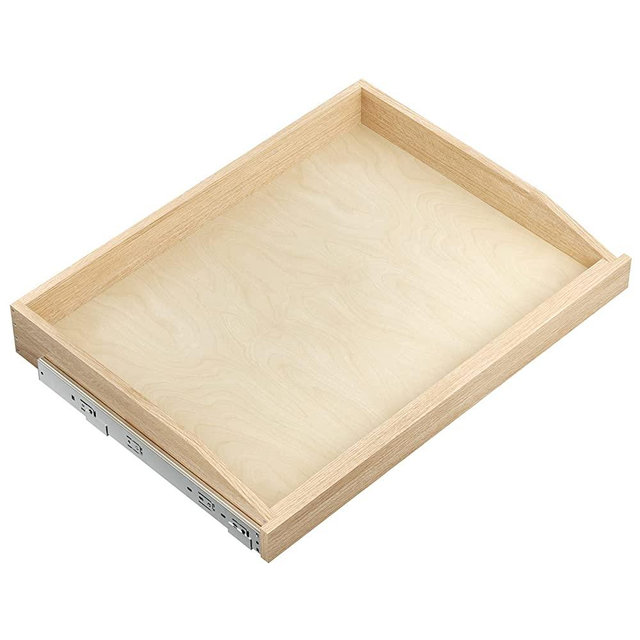 LOVMOR Single Pull Out Cabinet Organizer 11”W x 21”D, Soft Close Slide Out Drawer Storage Shelves for Kitchen, Wood Cabinet Shelf Pull-Out Organizer Storage for Base Cabinet