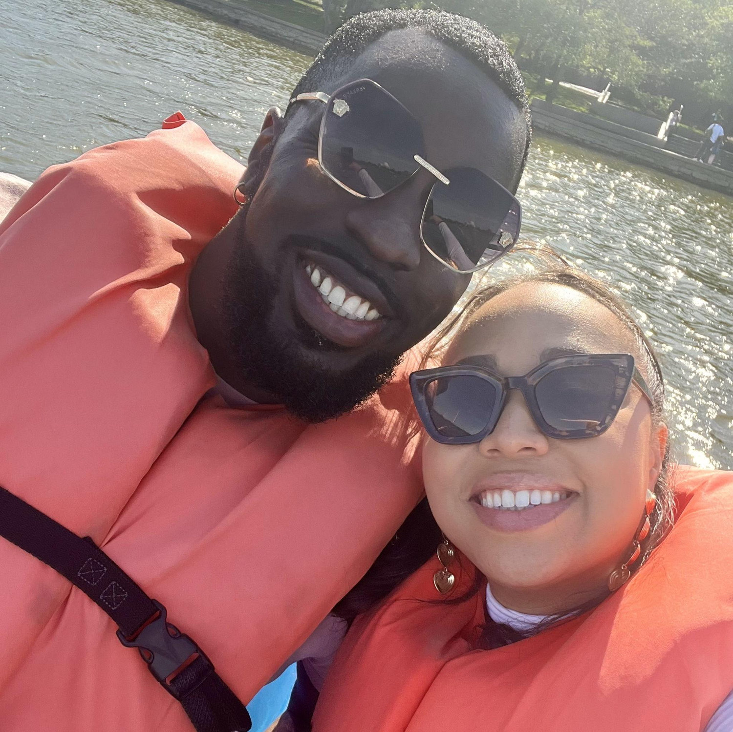 Just 5 days later, they celebrated Mariah’s birthday together on the water (she’s still making a valiant effort to teach Josh how to swim). (April 2024)