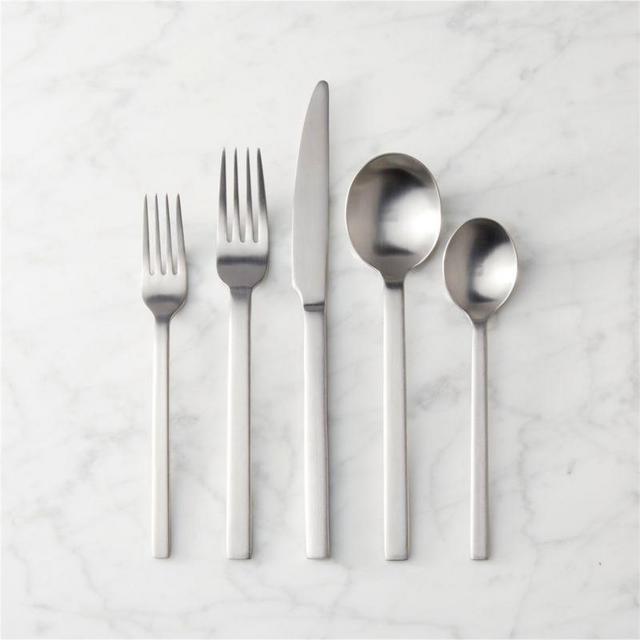 20-Piece Tower Brushed Silver Flatware Set