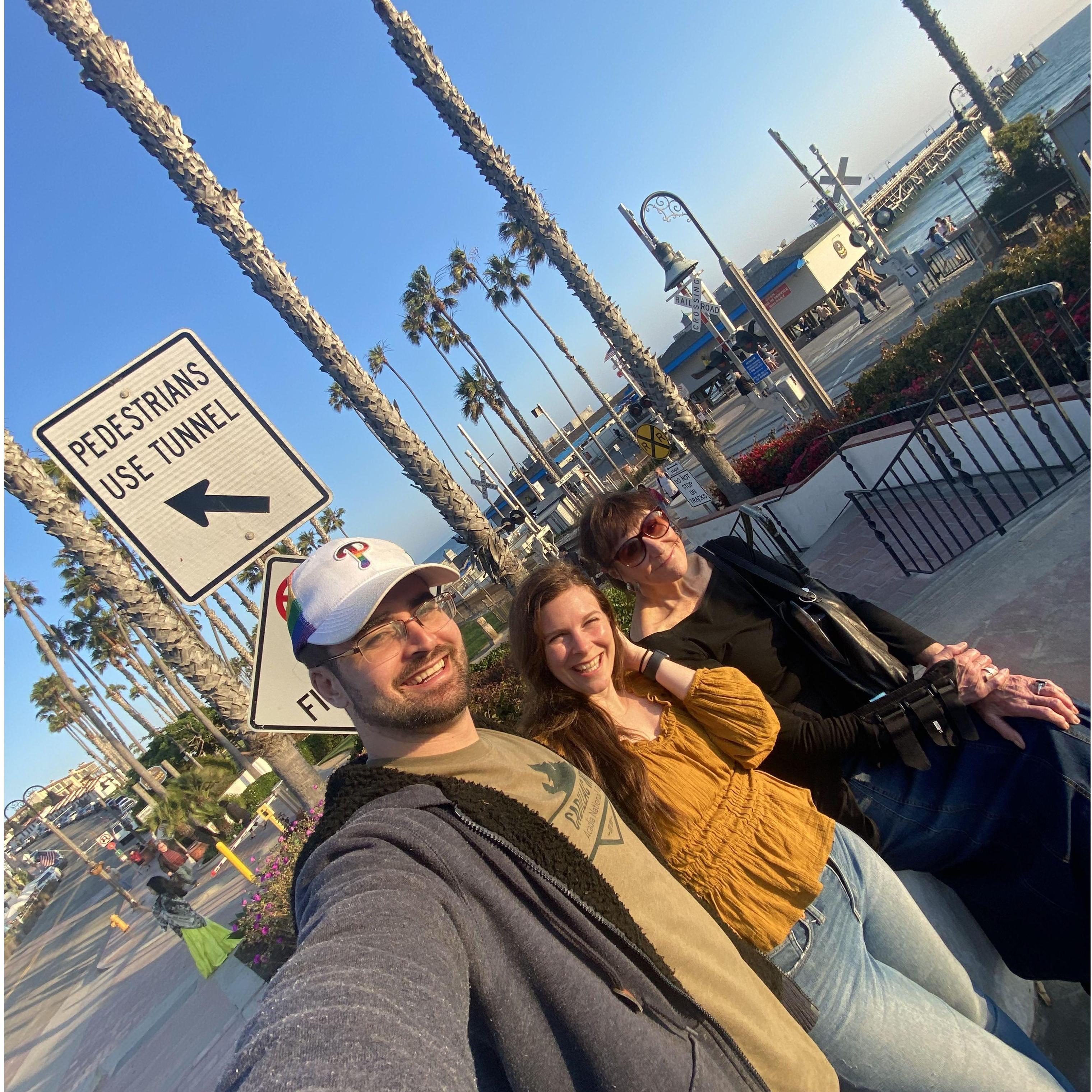Austin, Marie, and Jan in California