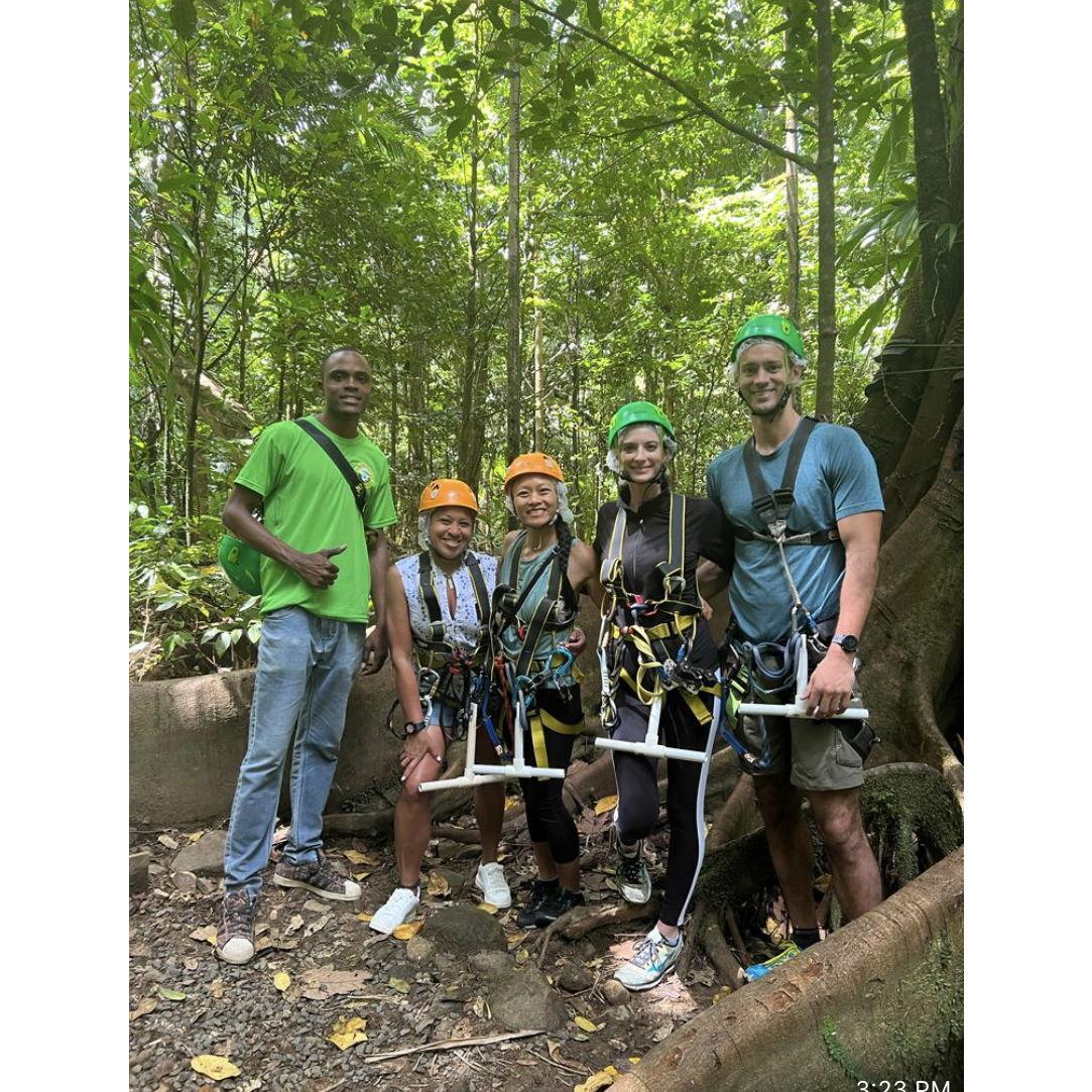 Ziplining in St. Lucia.