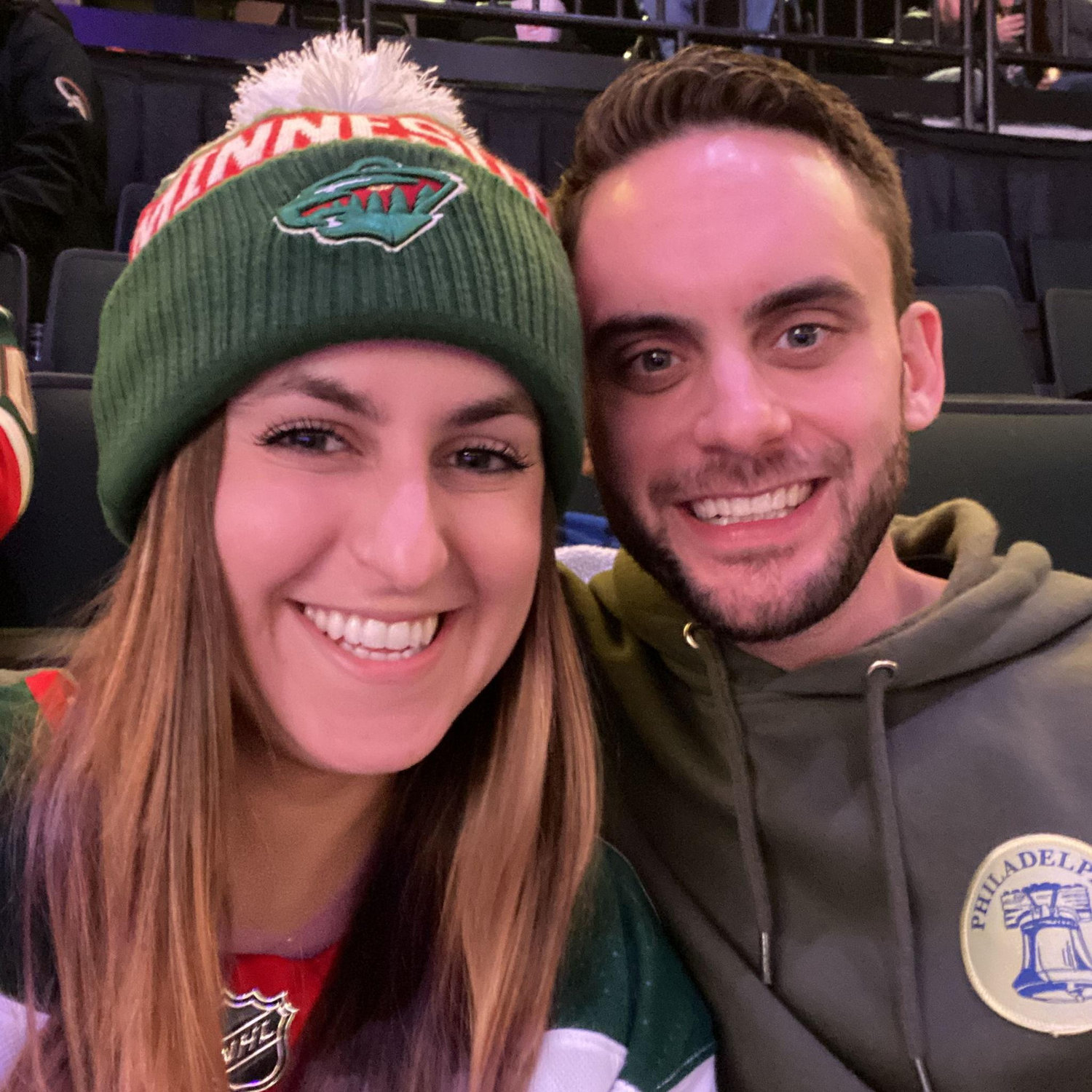 First Wild game together, and Steve's first Thanksgiving trip to Minnesota! November 2021.