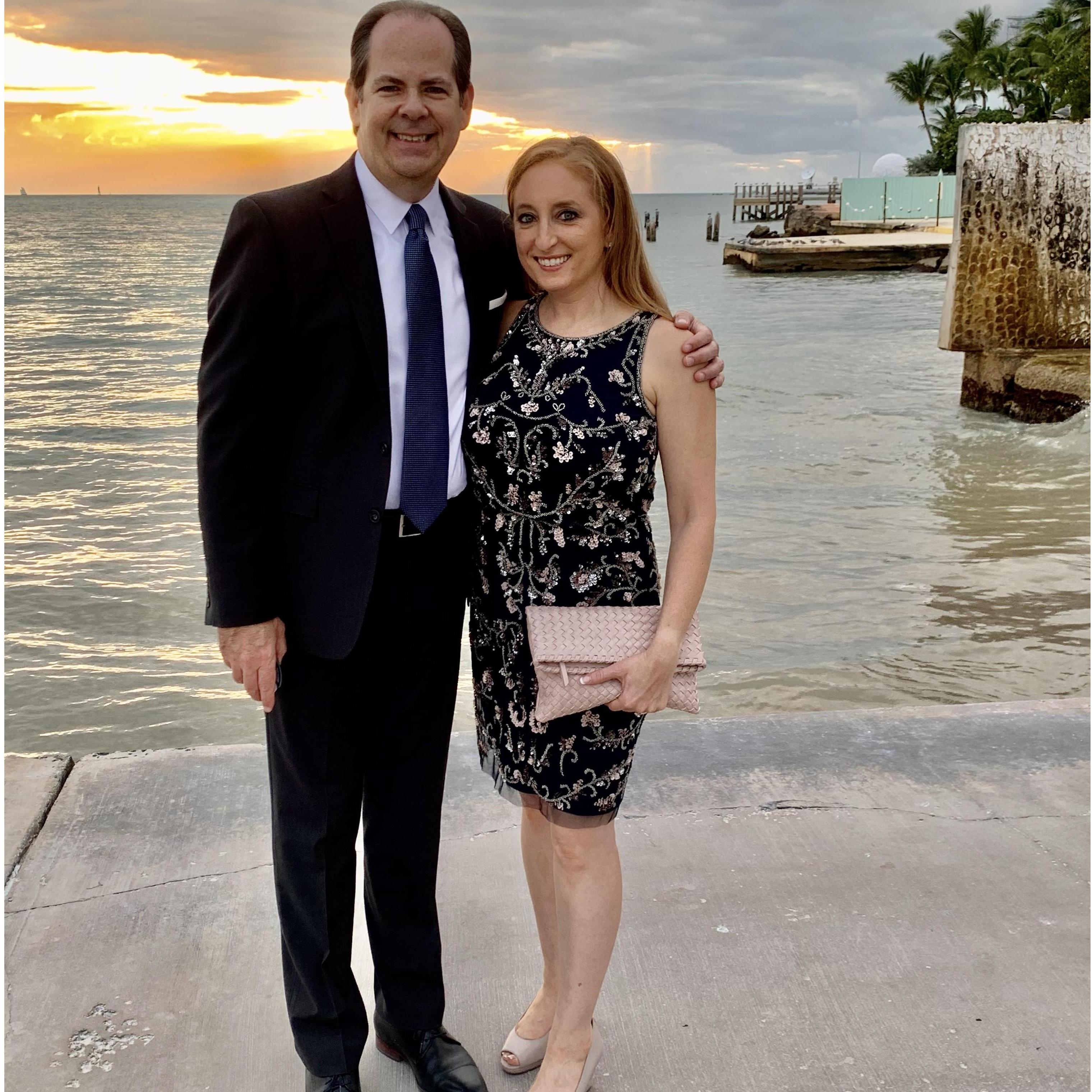 Enjoying Tory and Jamie's wedding in Key West.