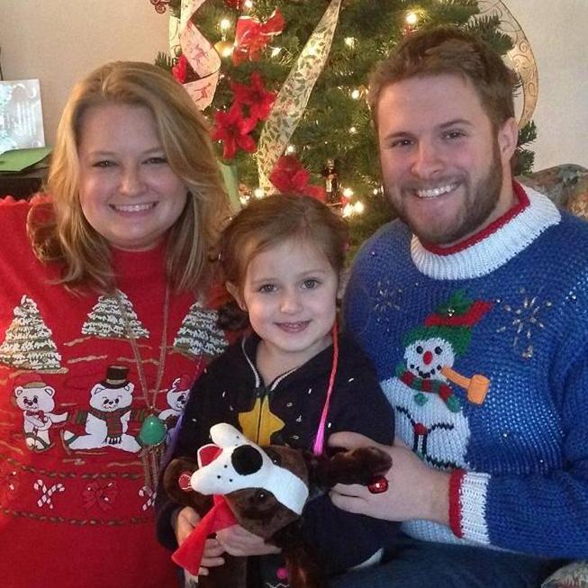 Out best family Christmas card photo, December 2015
