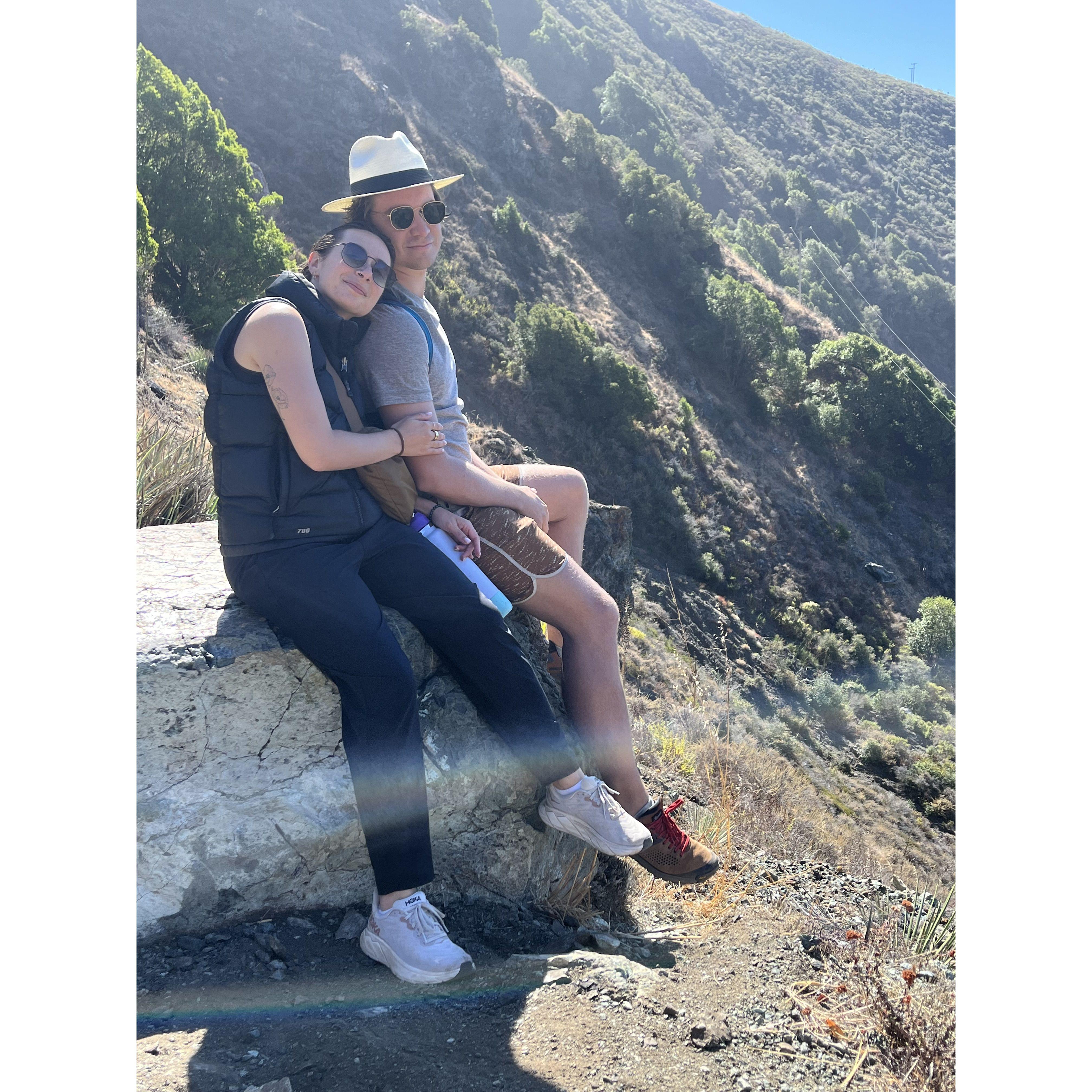 Victoria & Leo happily in Big Sur, CA with the Soneff family.