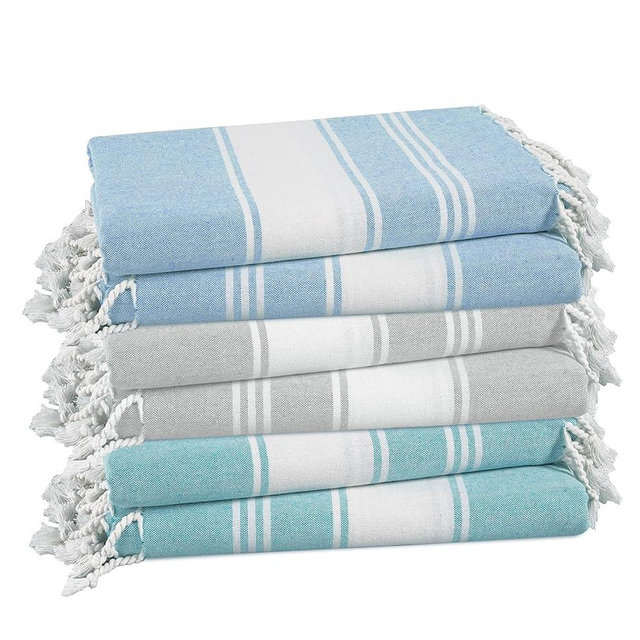 LANE LINEN Beach Towels 6 Pack, Bulk Beach Towels Oversized, Pool Towels for Adults, Pre-Washed, Sand Free Beach Towel, Fast Drying Beach Towel, 39"x71" - Classic Color