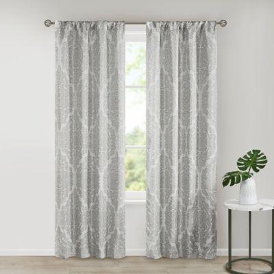 SALT™ Royce 84-Inch Rod Pocket Room Darkening Window Curtain Panel Pair in Grey