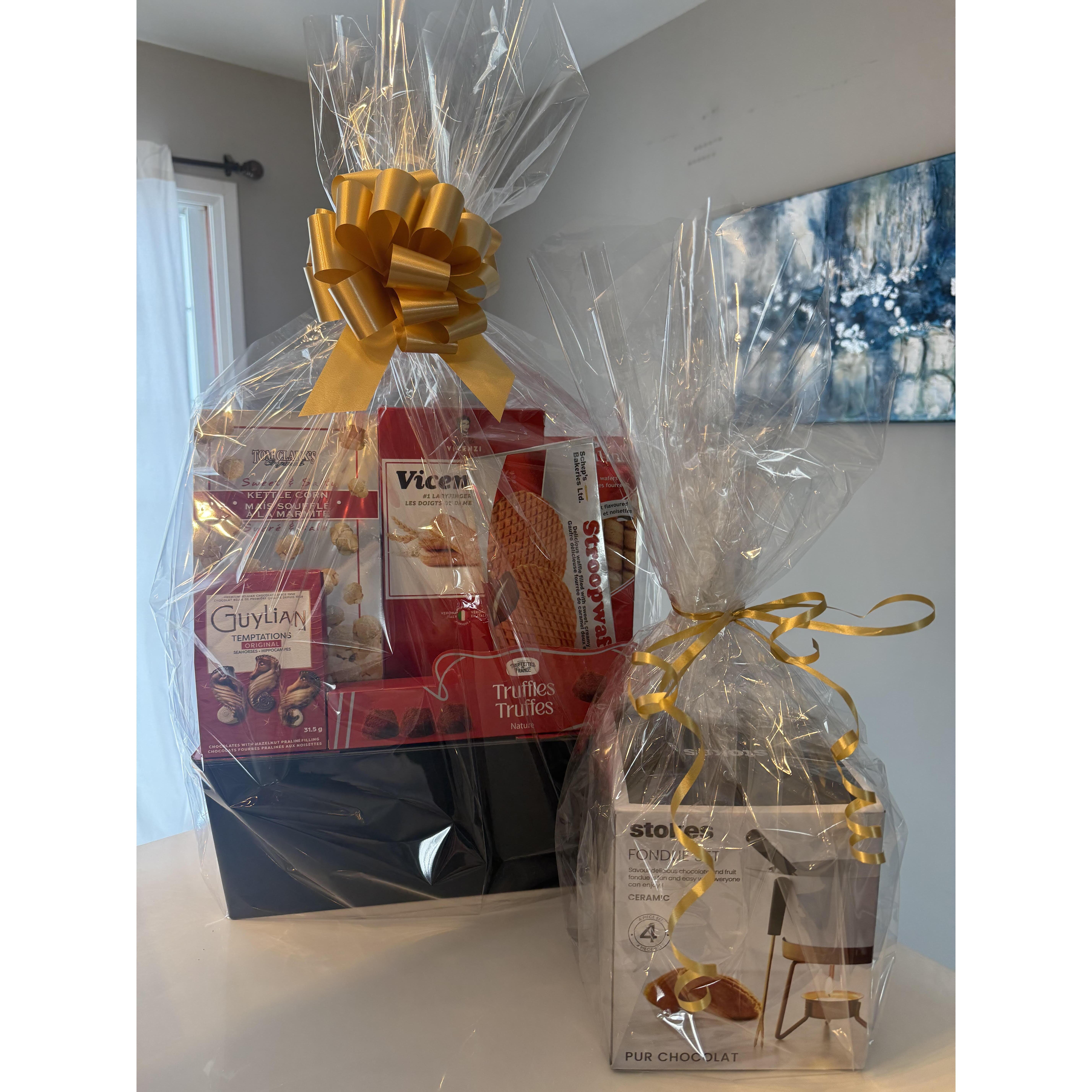 Gourmet Chocolates and Truffles with Fondue Set