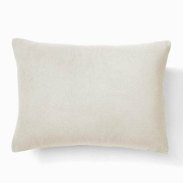 Dreamy Gauze Cotton King Sham, Natural