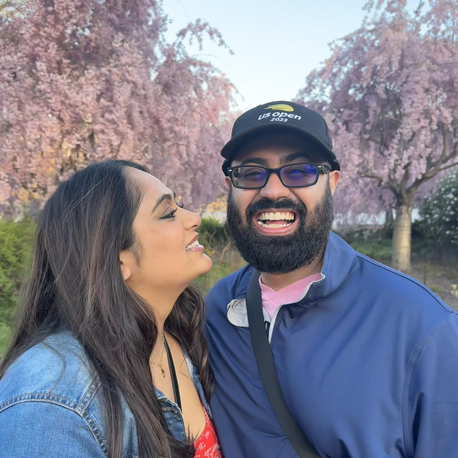 our first time seeing the cherry blossoms! and one of the scavenger hunt locations for the proposal