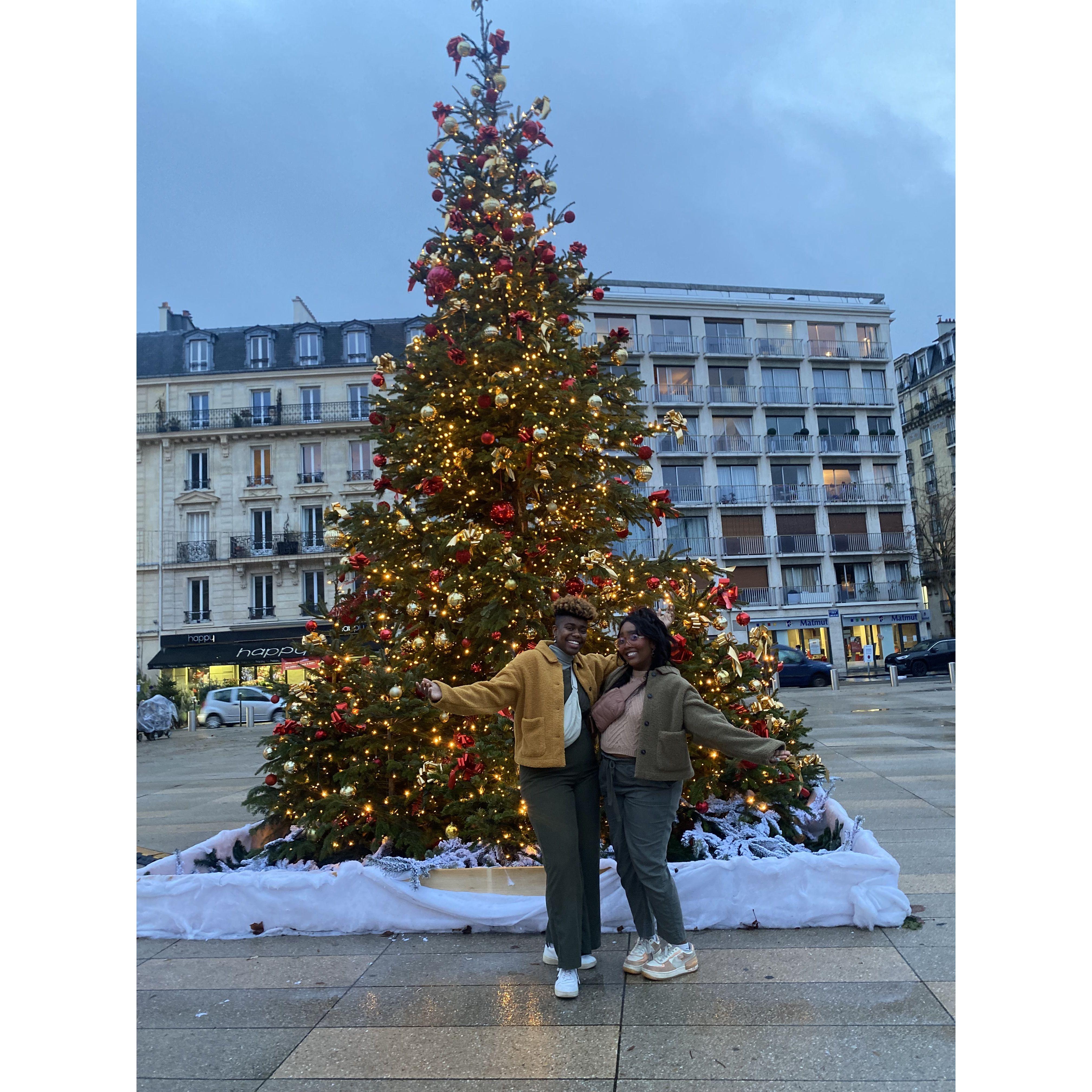Us celebrating Christmas in Paris.