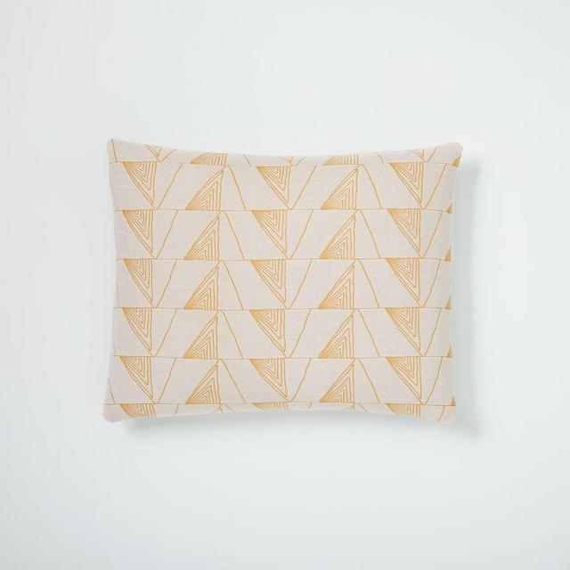 Textural Cotton Linework Standard Sham, Sand Dune, Set Of 2
