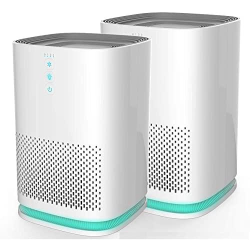 Medify MA-14W2 Medical Grade Filtration H13 HEPA Air Purifier for 200 Sq. Ft. (99.9%) Allergies, dust, Pollen, Perfect for Office, bedrooms, dorms and Nurseries - White, 2-Pack