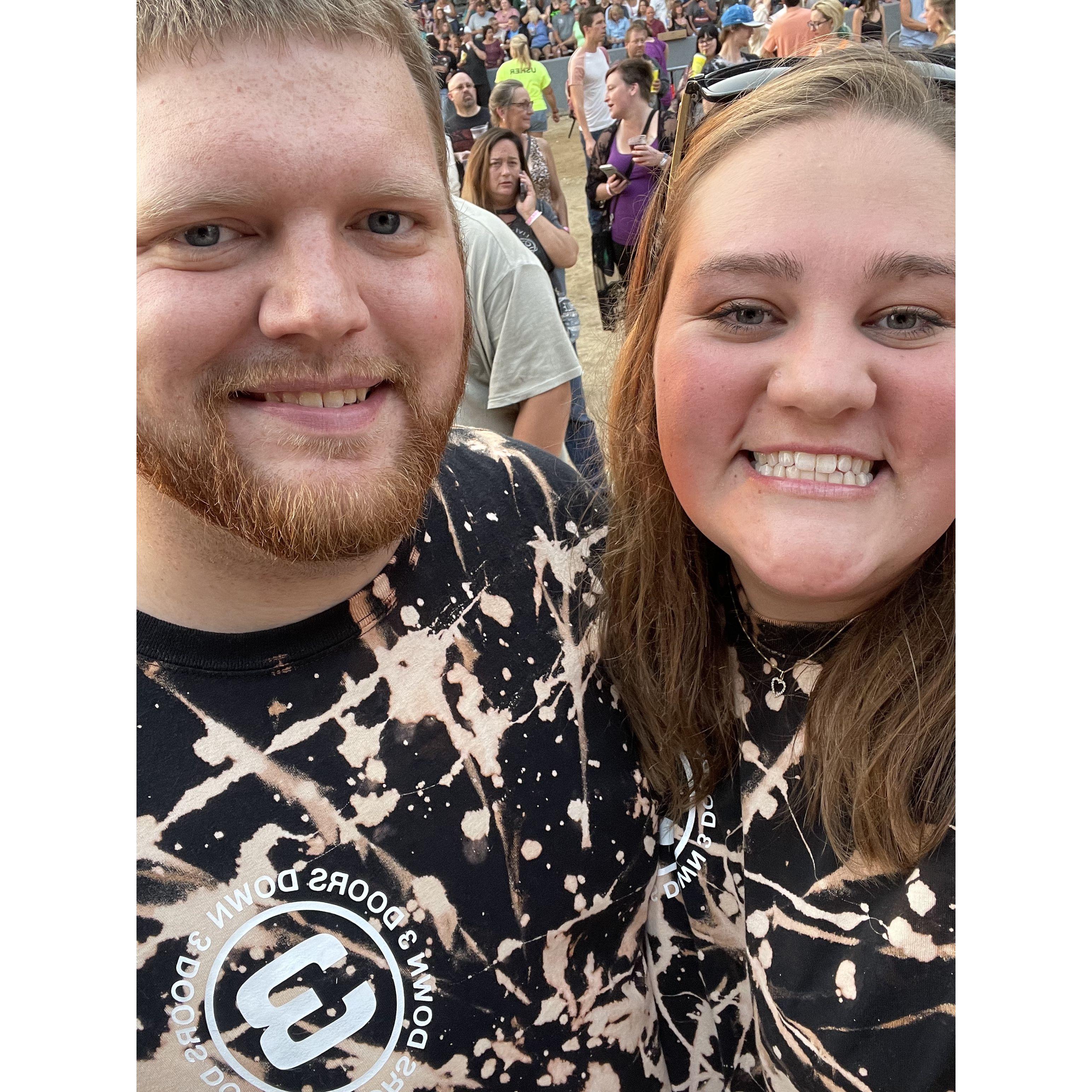 Our first concert together (of course we had to make matching shirts) - September 11, 2021