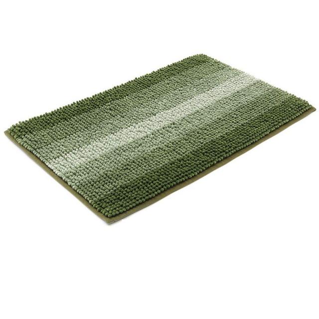 28x18 Inch Bath Rugs Made of 100% Polyester Extra Soft and Non Slip Bathroom Mats Specialized in Machine Washable and Water Absorbent Shower Mat,Green