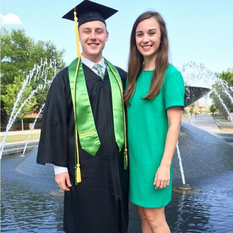 Parker's turn to graduate from Baylor University, 2016.