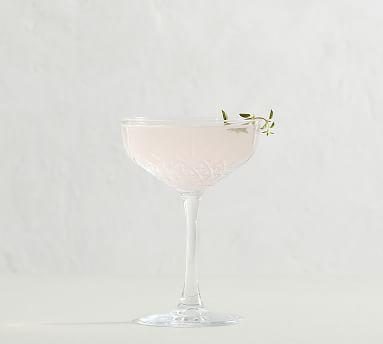 Trellis Etched Coupe Glass