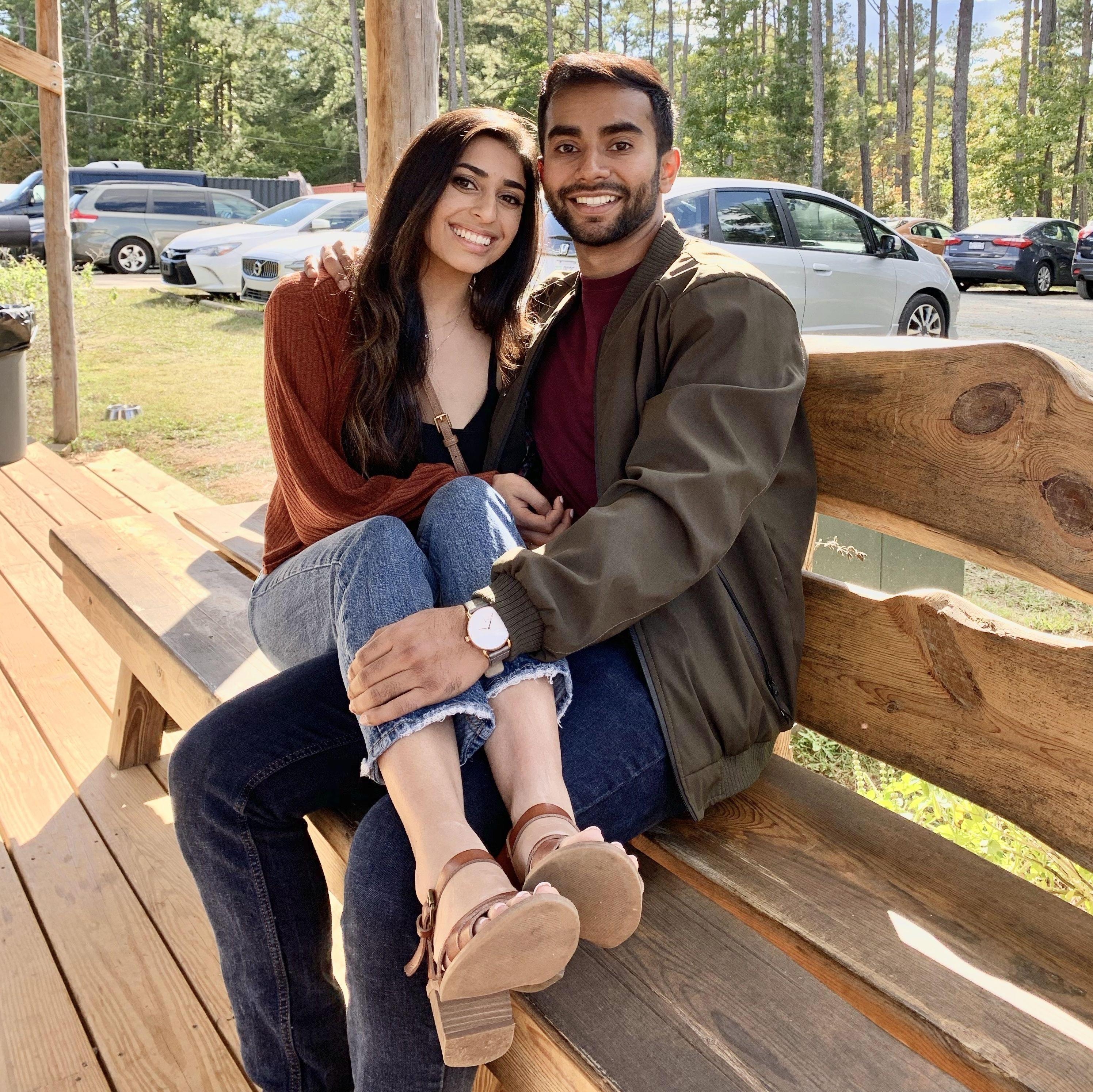 After months of long distance texts and Facetime calls during the COVID pandemic, Nisha finally visited Naishal for the first time and the connection was instant. This was where our story truly began!