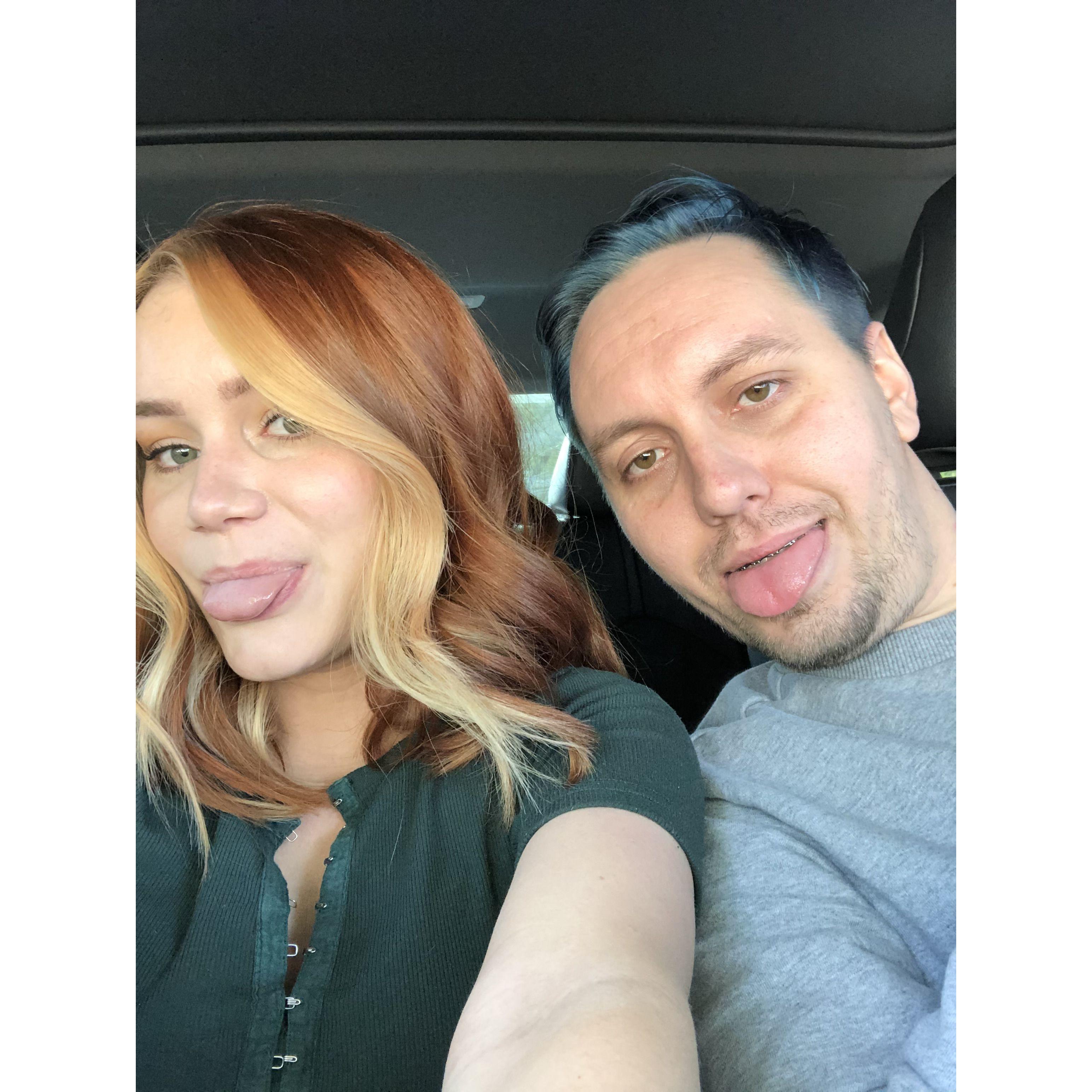 April 2021: Having fun with colored hair :)