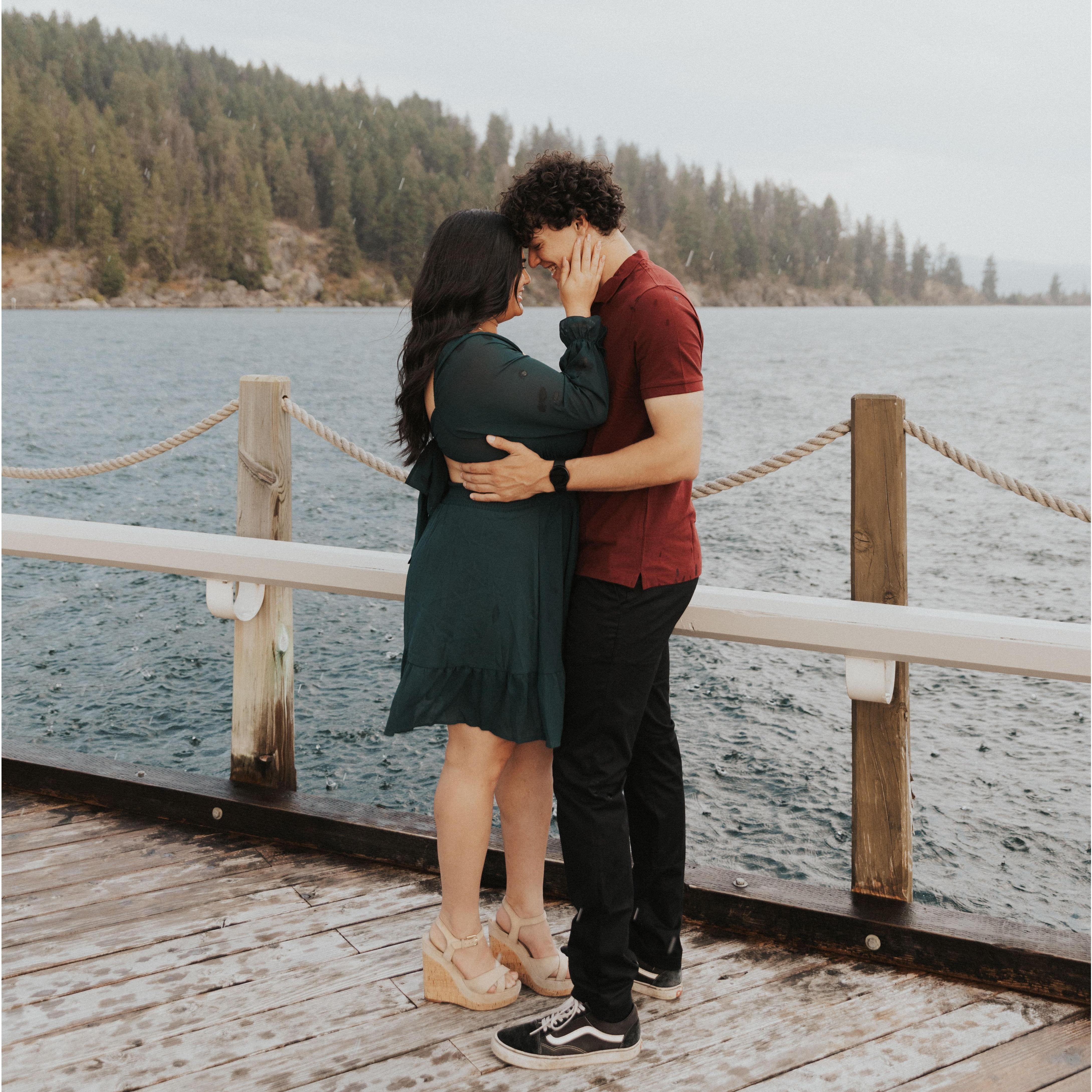 The photos in this spot were taken in the same spot that Ryon proposed. The Coeur D'Alene boardwalk.