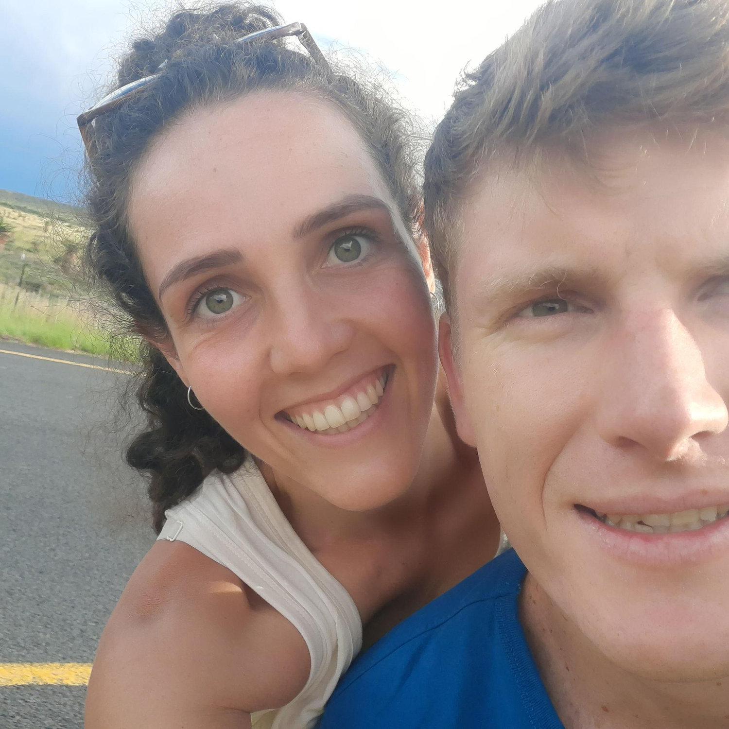 On our first trip to George- stopped on the highway to take a picture