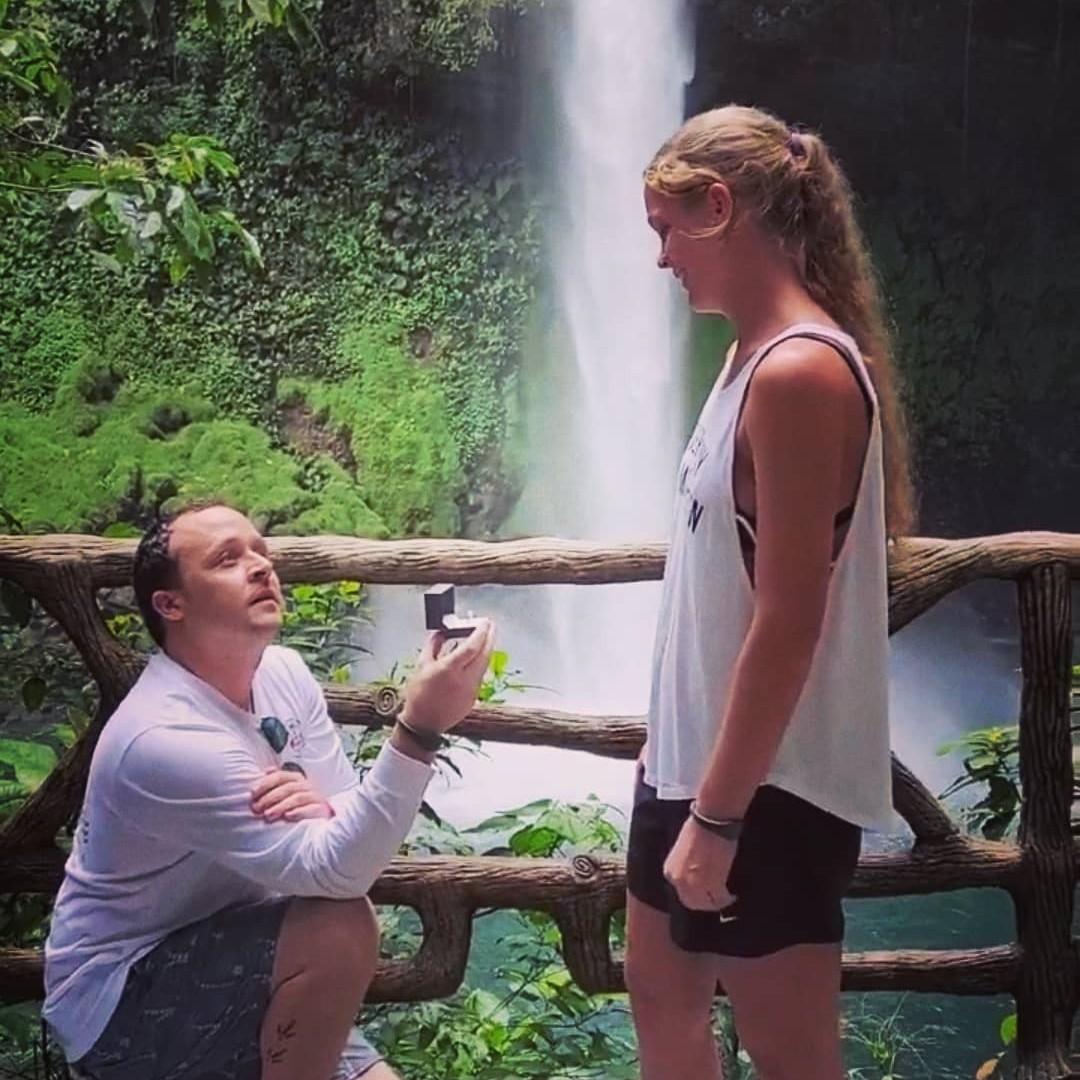 He popped the question!