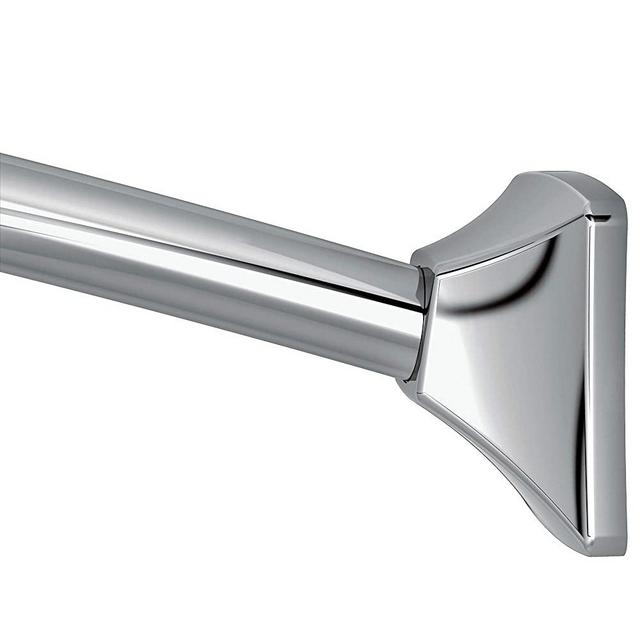 Moen CSR2164CH 72-Inch Permanent Mount Adjustable Curved Shower Rod, Chrome